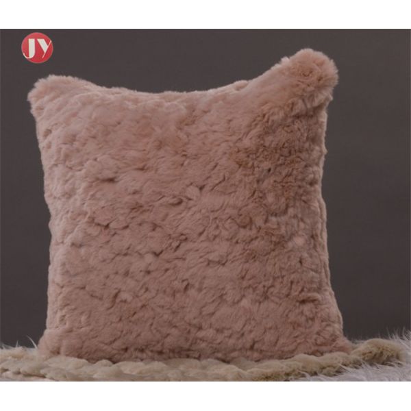 leopard Faux Fur throw Pillow Knitted Decorative Custom Logo 45*45cm Household