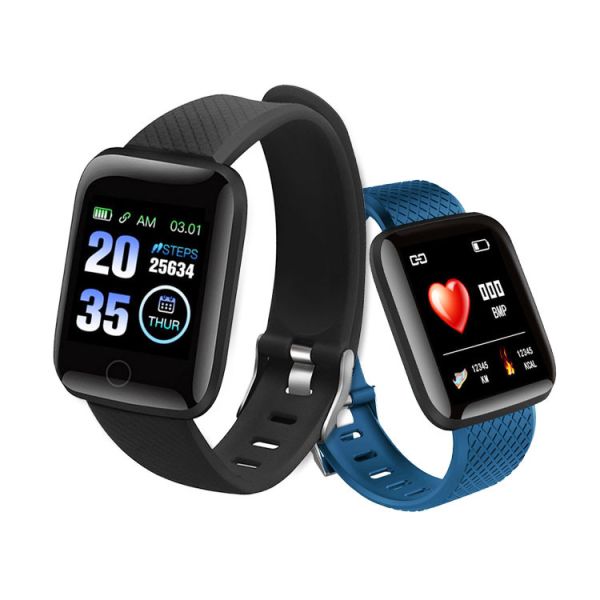116 Plus Heart Rate Smartwatch 160mAh Blood Pressure Oxygen Sport Smartwatch Gym