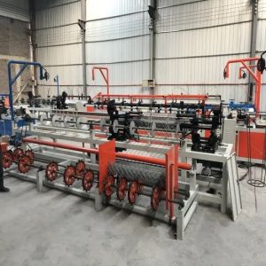Fully automatic and efficient chain link fence weaving machine with a width of 3