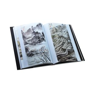 OEM Hardbound Book Printing Silkscreen Printed Fabric Texture Paper