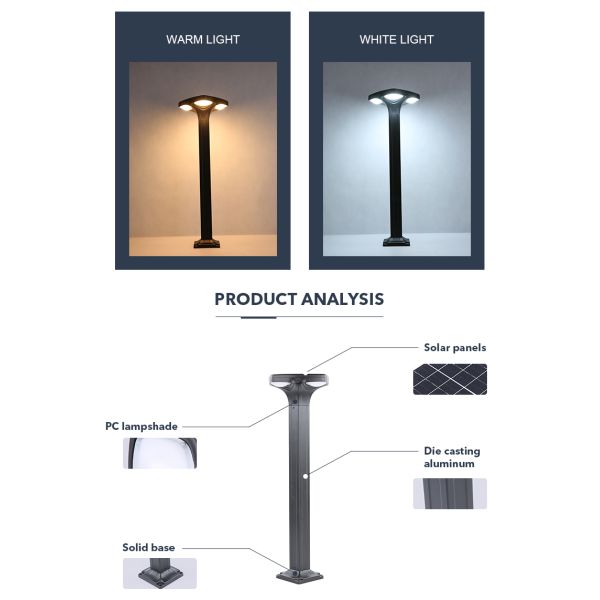 CE Certified Square Landscape LED Solar Pathway Lights IP65 For Villas Decorative
