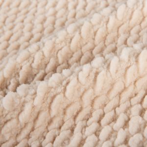 Plain Style Double Faced Sherpa Fleece Fabric for Garments and Blankets 58/60"