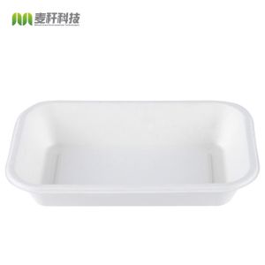 Quality 24oz Eco-friendly Disposable Biodegradable Sugarcane Bagasse Tray for sale