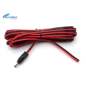 Male Connector 2.1 Mm DC Power Cable , CCTV Camera LED DC Extension Lead