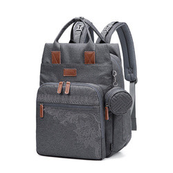 17L Polyester Cotton Foldable Diaper Bag Backpack 40*30*13CM