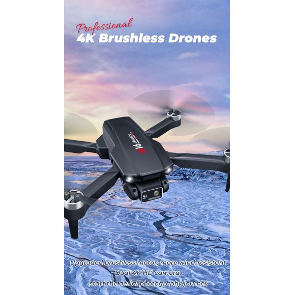 H16 Mini RC Drone HD Camera Wifi Fpv Brushless Foldable Quadcopter Professional Drones Toys for Children 14Y+