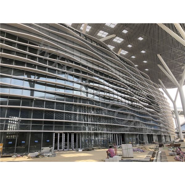 Exhibition Center 2.0MM 2.5MM Curved Aluminum Panels Sheet 5005 Alloy