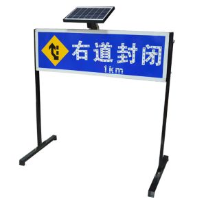 Iron Steel Frame Led Road Safety Powered Solar Signal Light