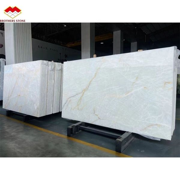 Translucent Cristallo Countertop Onyx Marble Table in Modern Design for Luxury