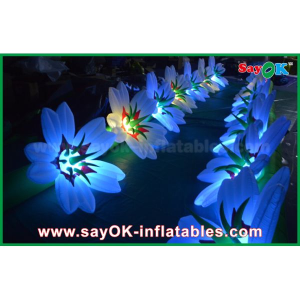Nylon Inflatable Lighting Decoration Flower Chain For Wedding And Event