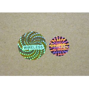 Laser Security Personalised Hologram Stickers , Round Numbered Hologram Stickers