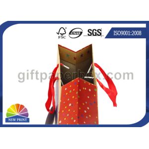 Recycled Brown Kraft Paper Gift Bag With Ribbon Handle For Birthday Party Gifts