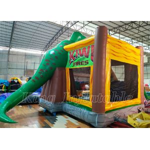 Dinosaurs Happy Hop Bouncy Castle Slide T-Rex Bounce House Inflatable Jumping