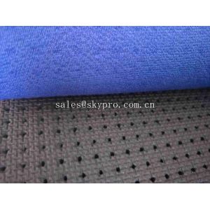 Embossed Perforated Thick Neoprene Fabric Foam Round Hole Bonded Rubber Sheet
