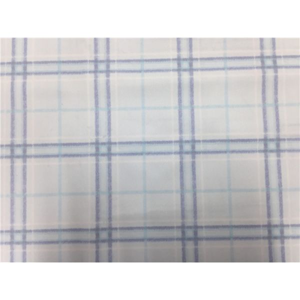 Coat 0.7mm Printed Polyurethane Leather Fabric Surface Grids Normal Tearing Strength