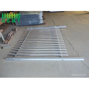 China Black 3600mm Height Tubular Steel Fence Security For Houses on sale