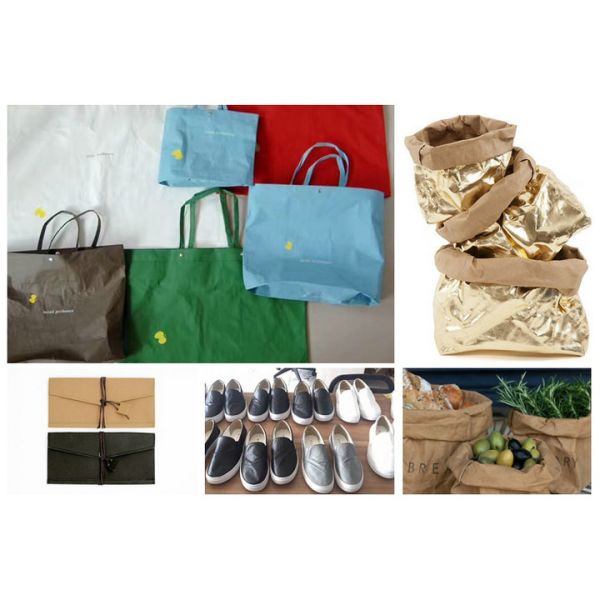 Biodegradable Vogue Washable Kraft Paper Fabric Roll 0.55mm For Handags DIY