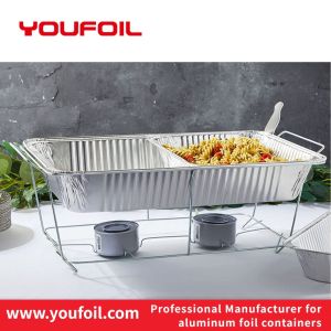 China Household Disposable Large Aluminum Foil Steam Table Pans With Lid on sale
