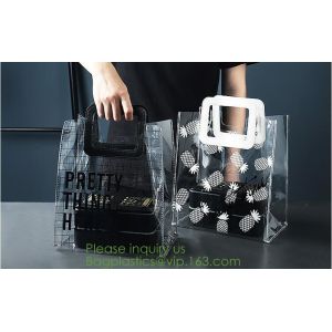 Fashionable big colorful Laser PVC shopping storage bag with handle and accept