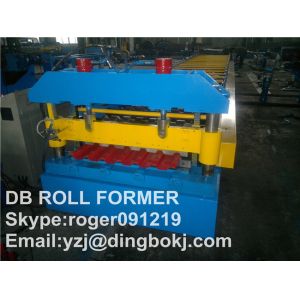 Trapezoidal Roof Steel Tile Forming Machine With Chain Transmission