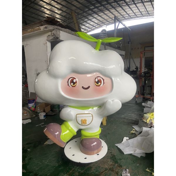 Buy White Cloud Cartoon Sculpture Fiberglass Customization at wholesale prices