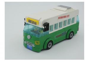 China 218Pcs DIY Building Blocks Educational Toys Open Door Tour Bus 3 Deformation on sale