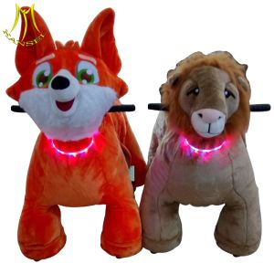 China Hansel battery operated animal walking ride and motorized plush animals ride with coin operated animal electric scooter on sale