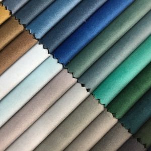 Solid Printed Sofa Velvet Upholstery Fabric For Home Textile