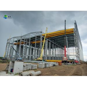 China Glass Wool Sandwich Panel Steel Structure Warehouse Built to Custom Wind Load Standards with Highly Waterproof Design on sale