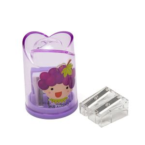 Flower Transparent Hand Pencil Sharpener Silk Printing Logo
