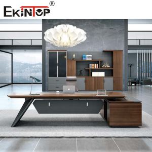 Wood Extendable Office Desk Furniture Ergonomic Computer Desk