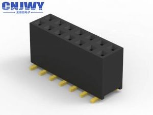 Buy Rectangular SMT PCB Header Connector Surface Mount PA6T Material Black at wholesale prices