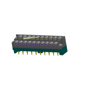 Blue PBT Straight H=8.4 5p Euro Terminal Block With Protection 3.81mm SN Plated
