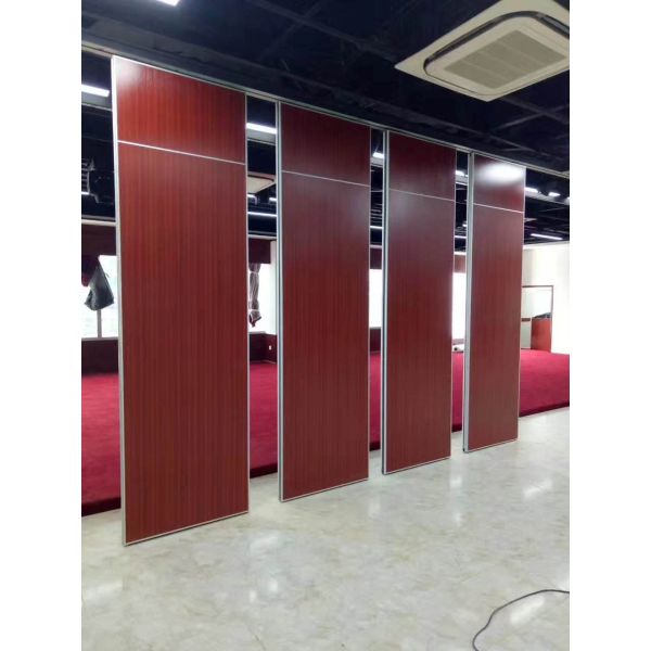 Ballroom Movable Partition Walls Fabric Surface Top Hung With No Floor Track