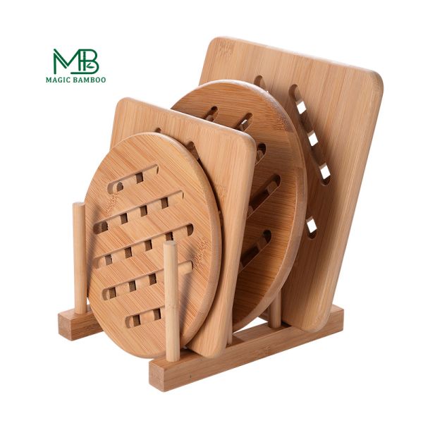 Sustainable Wooden Soap Coasters Direct Soap Holder Kit with Hollow Coffee Stand MB-KC043