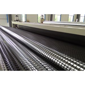 Pp Garden Fence Duck Foot Pad Plastic Geogrid Mesh Two Way Stretch 20-50kn