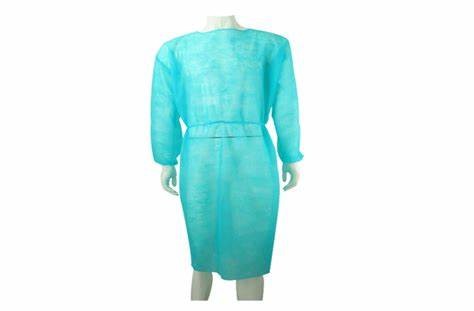 Buy Green Cloth Polyester Doffing Surgical Reinforced Gown at wholesale prices