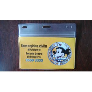 Personalized Cute Pvc Badge Holder / Customized Durable Name Badge Holders