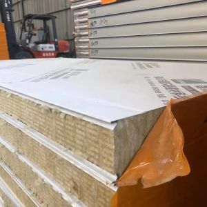 S Type Connection Side Rockwool Sandwich Wall Panel With Thermal Insulation