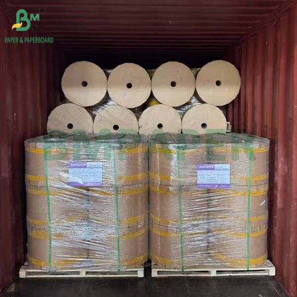 30g Double-Sided Gloss Black Paper Roll 370mm 420mm For Fruit Bags Protection