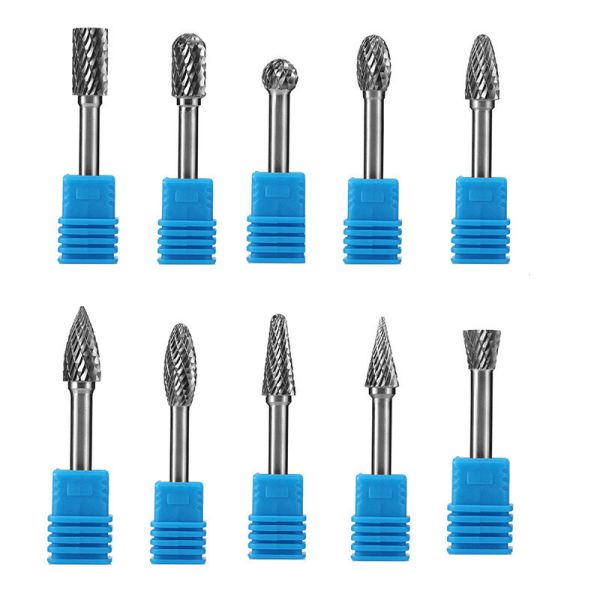 Buy Unicolor Customization 60 Degree Cone Shape Tungsten Carbide Burr File with 1/4" Shank Dia at wholesale prices