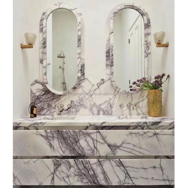 Polished Fragrant Snow Plum Stone Marble Bathtub Cut-to-Size for Living Room Hotel