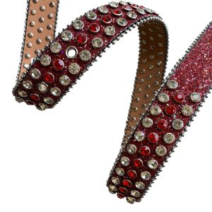 SGS Belt Buckle Hardware , Catwalk Girdle Rhinestone Womens Belt 42 inches