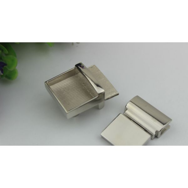 Hot selling die casting zinc alloy nickel/gold handbag press push locks