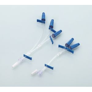 IV infusion multi-way extension tube with needle free connector/needless
