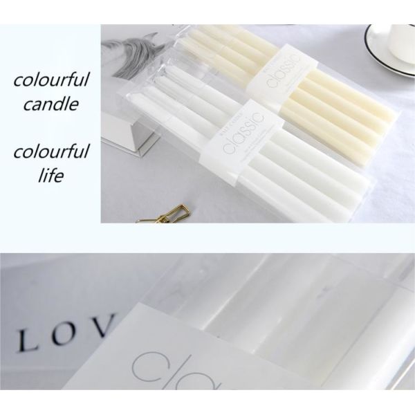 European Colored Long-Rod Candle Holiday Decoration Power Failure Emergency Classic Long Lasting Burning Thin Taper