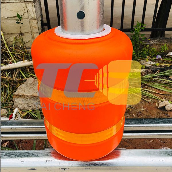 Buy Anti Shock Diameter 370mm Spacing 0.5m Safety Roller Barrier at wholesale prices