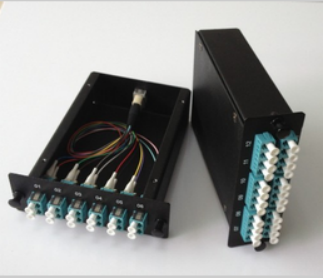 Black Fiber Patch Panel 24 Port MTP MPO Module Fiber Optic Patch Panel