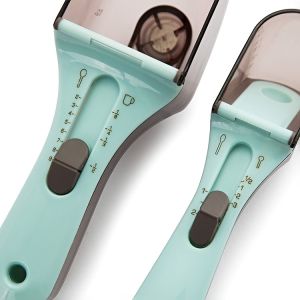 2pcs Plastic Adjustable Measuring Spoon Set Kitchen Baking Tools