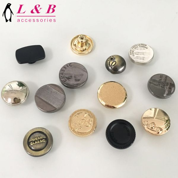 Wholesale Custom Brand Metal Garment button Custom Made Metal Buttons for Lady Coat